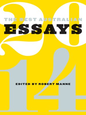 cover image of The Best Australian Essays 2014